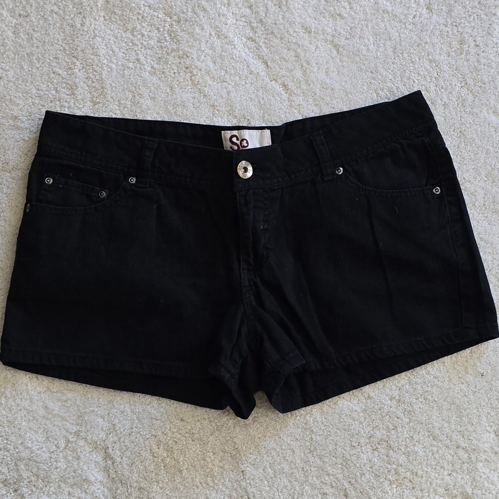 SO Black Denim‎ Shorts Womens Size 13 Casual Everyday Cotton Hot Pants NWOT